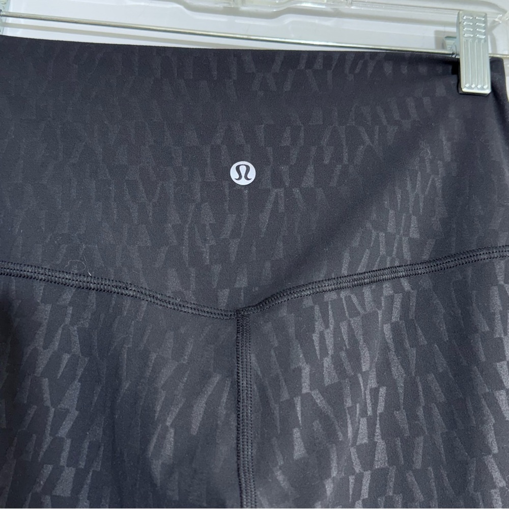 Lululemon Align High Rise Pant 25" Segment Emboss Black Leggings 6 Nulu W5DUYS - Picture 6 of 15